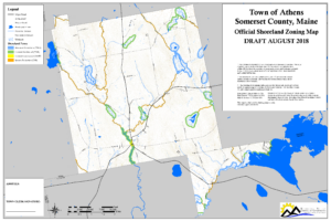 Resources - shoreline zoning map, Town of Athens, Maine.